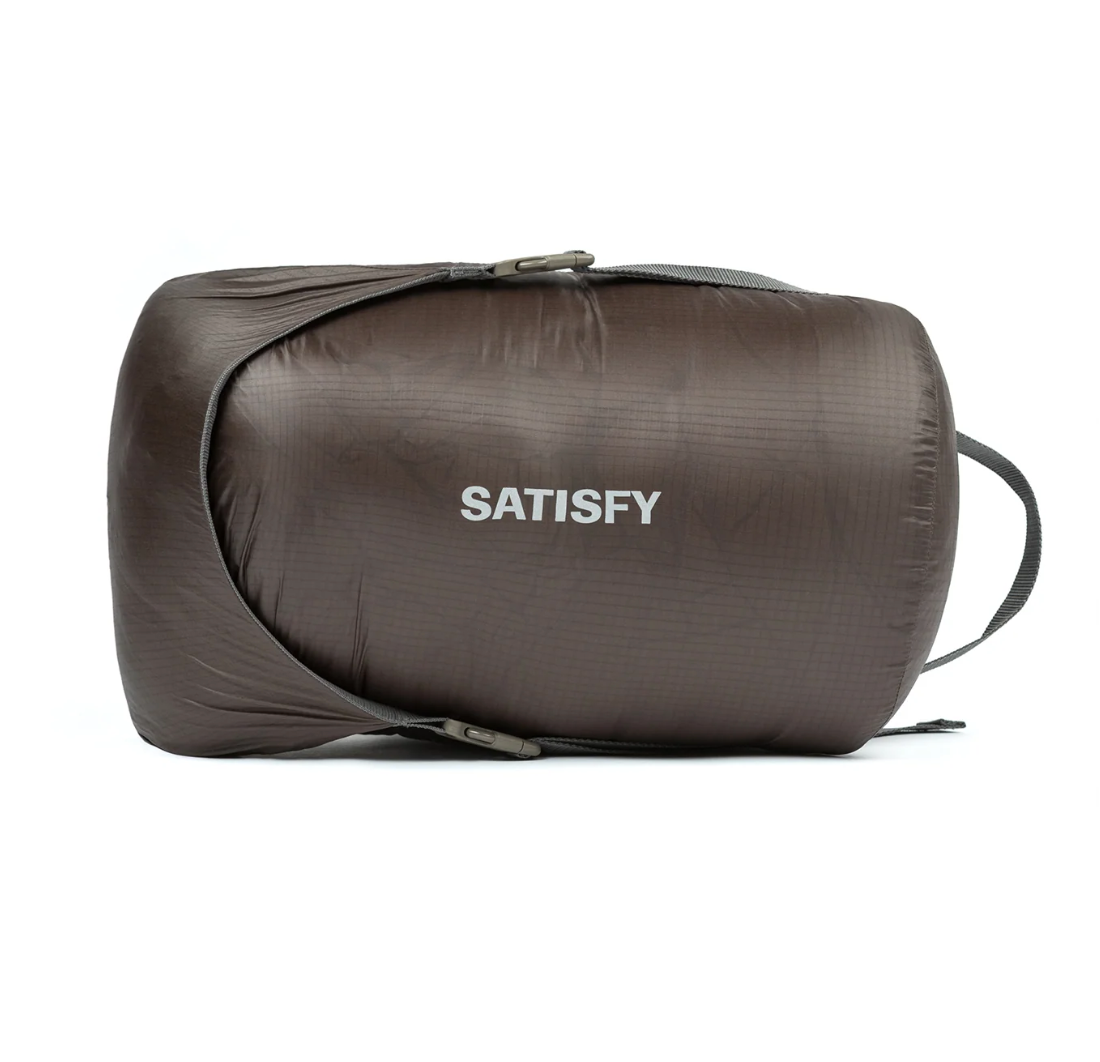 SATISFY from the Clouds with a Down Puffer & Sleeping Bag